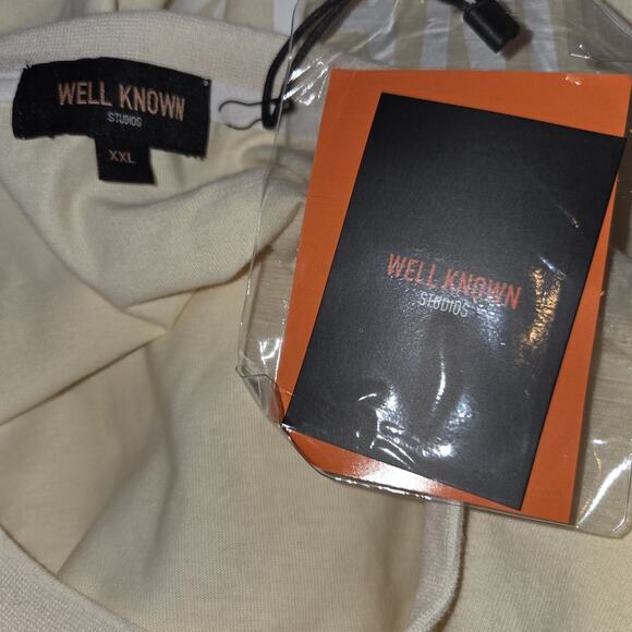 Well Known Studios Gansevoort Mens Shirt Sz XXL Cream Unisex New With Tags NWT - Picture 5 of 16